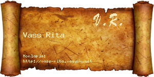 Vass Rita névjegykártya