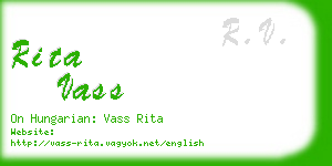 rita vass business card
